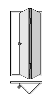 Single internal bifold or concertina door