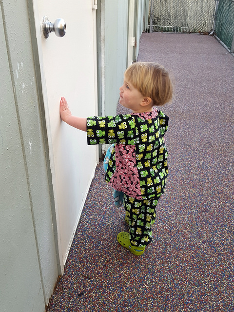 Child by external door
