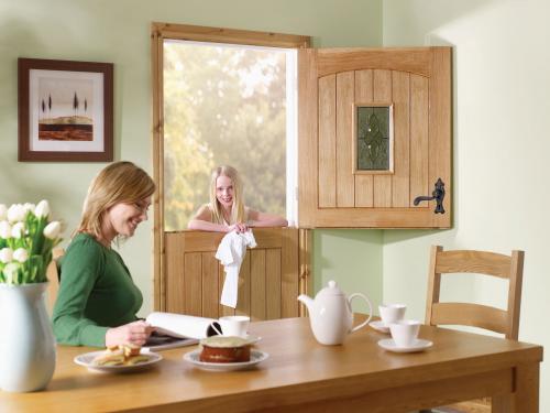 stable doors with timeless black handles