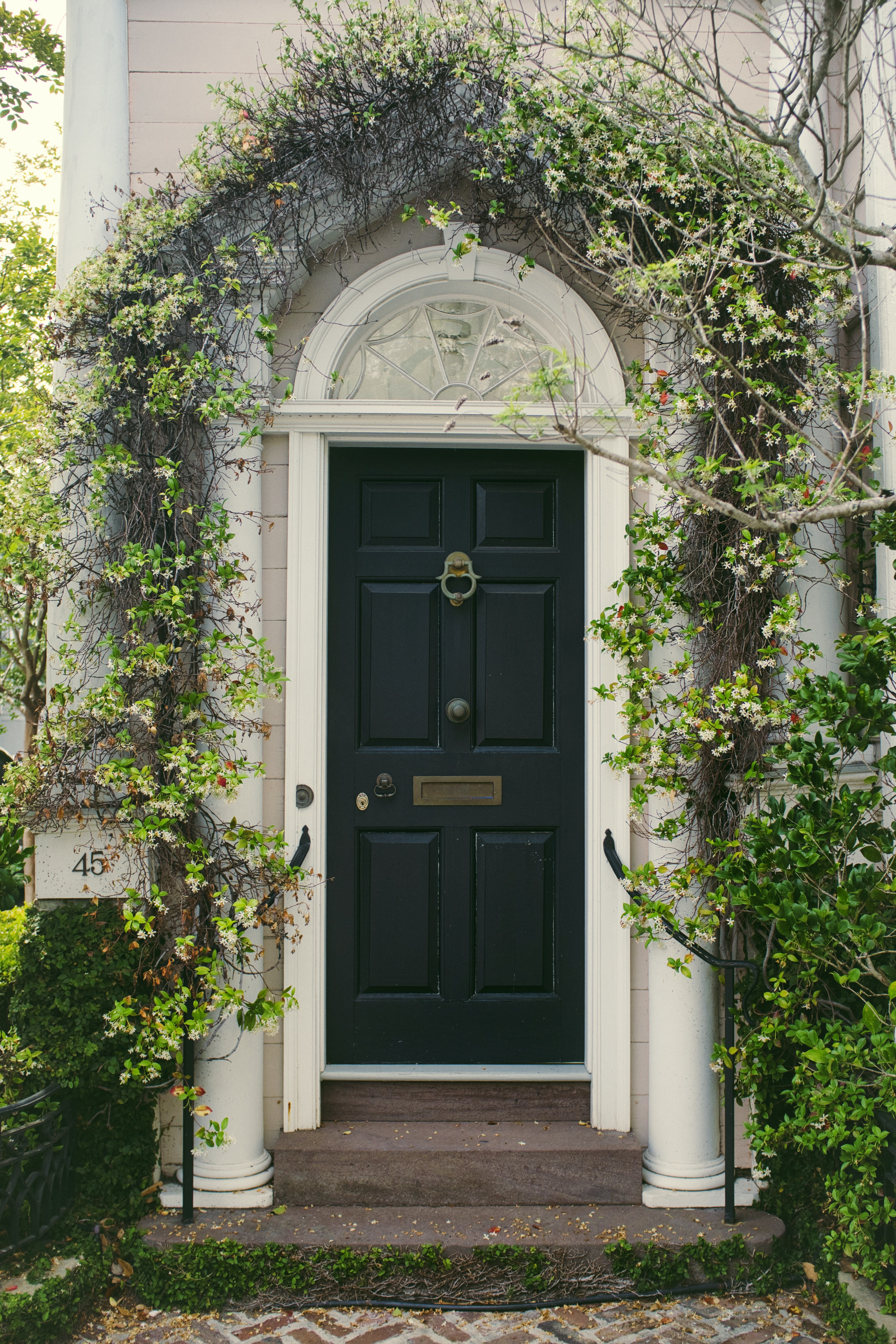 black front door